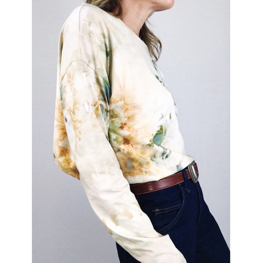 NEW Hand-Dyed Long Sleeve Tee in Earth | Size S
